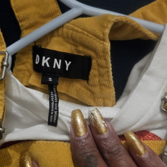 DKNY Mustard Yellow Kids Overall Skirt - Picture 8 of 8